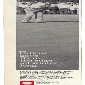 1967 Acushnet Golf Balls Titleist the Edge All Winter Vintage Magazine Print Ad